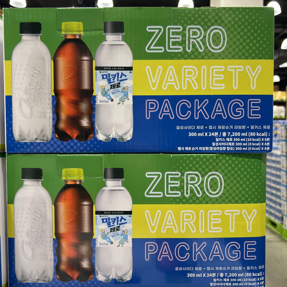롯데 칠성 사이다 펩시 밀키스 제로 탄산 음료 음료수 멀티팩 24