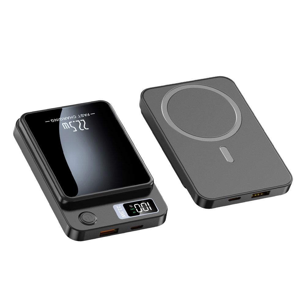 COMS 맥세이프 메탈링 10000mAh 마그네틱 초고속 유선 무선 미니멀 LED 보조배터리 UB929 UB930