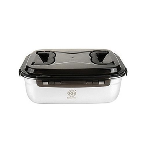 독일GGS 스테인레스 밀폐용기 직사각형 2PC 7500ml 반영구 밀폐용기