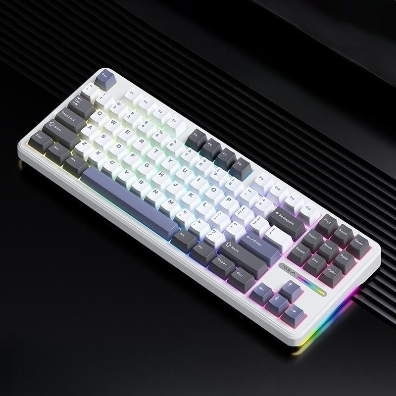원더해브협력사 [해외] AULA 독거미 F87 PRO 기계식 키보드 텐키리스 무선 블루투스 게이밍 RGB 백라이트
