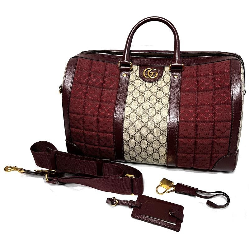 구찌 GUCCI 구찌 GG 캔버스 보스톤 724642 FAB9Y 6042 더플백버건디 새상품