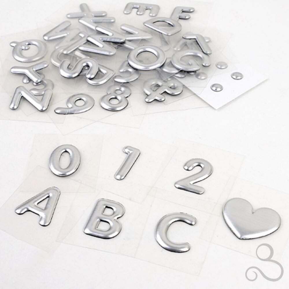 캔캔피피 이니셜문자 스티커 1P 입체글자 입체숫자 글자컷팅