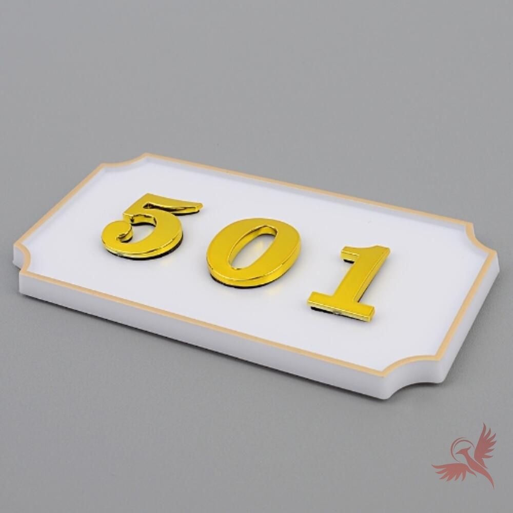 캔캔바바 사각형 입체 호실판 흰색 1P 사인물 표지판 입체문자