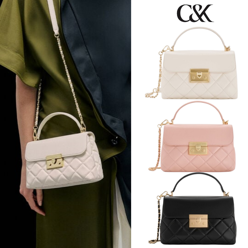 찰스앤키스 알바 Alva 퀼팅 탑 핸들백 토트백 숄더백