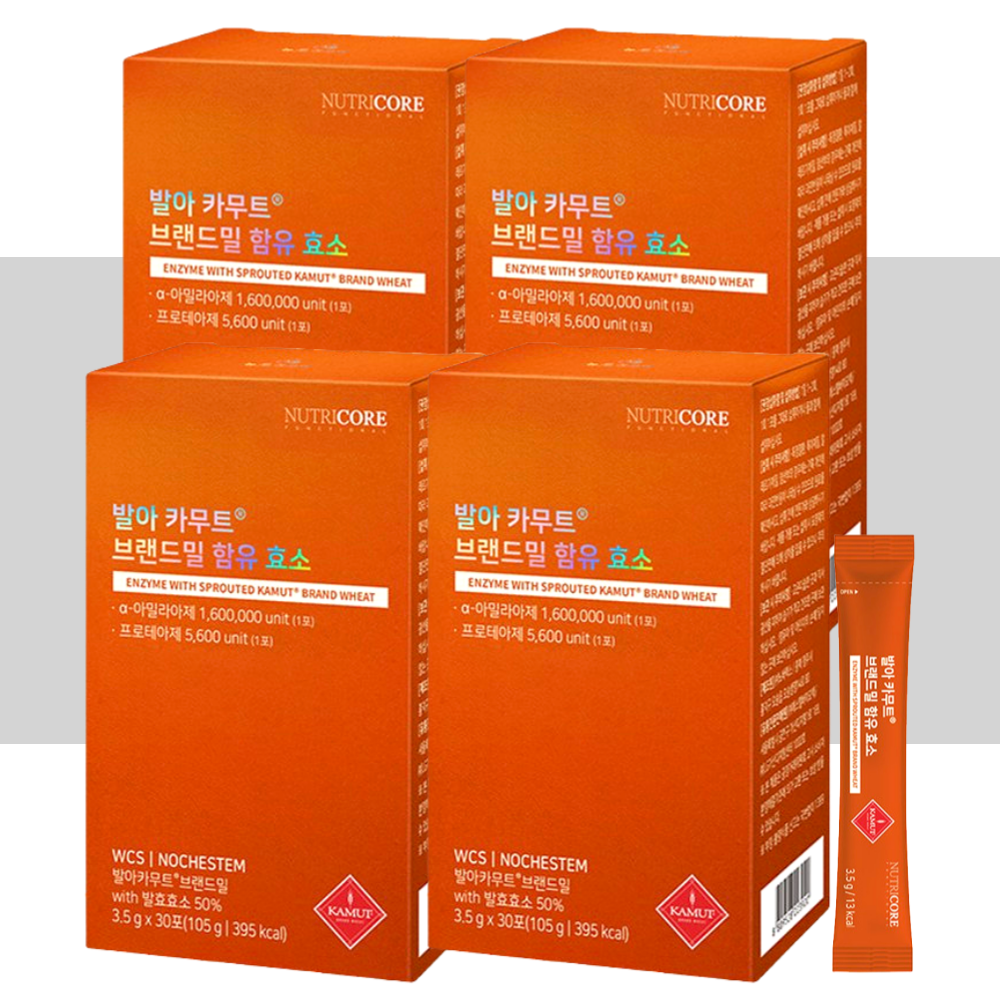 뉴트리코어 발아카무트효소 카무트 효소 30포X4개