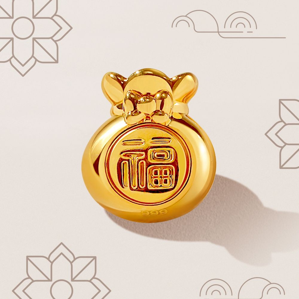 골드팡 24K 순금 통통 복주머니 금테크 오브제