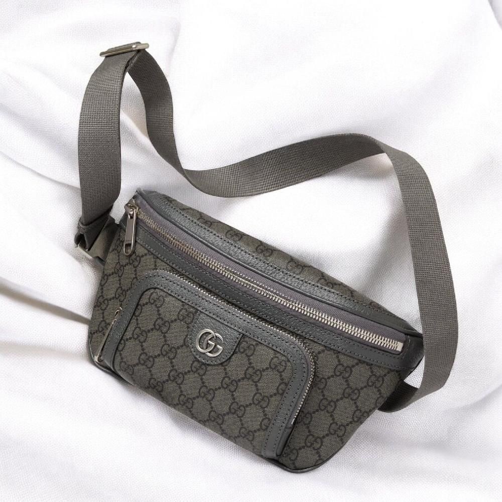 구찌 오피디아 벨트백 그레이 블랙 슈프림 733868 UULHK 8576