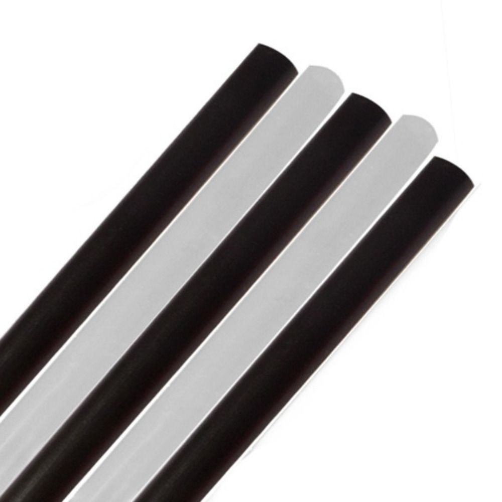 7x250mm 일자 검정 투명 빨대 개별 포장 10000개입