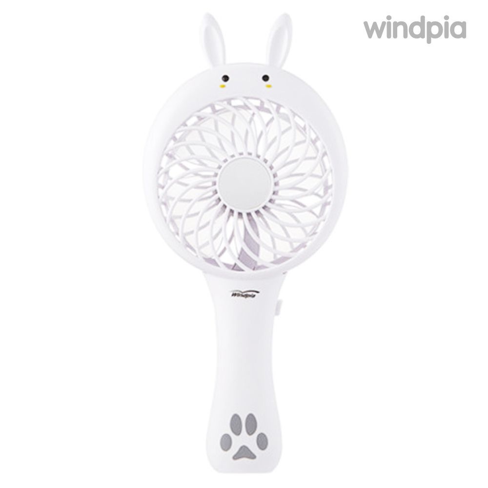 윈드피아 핸디 선풍기 손풍기 USB 충전 토끼 자연풍 AWF-H202