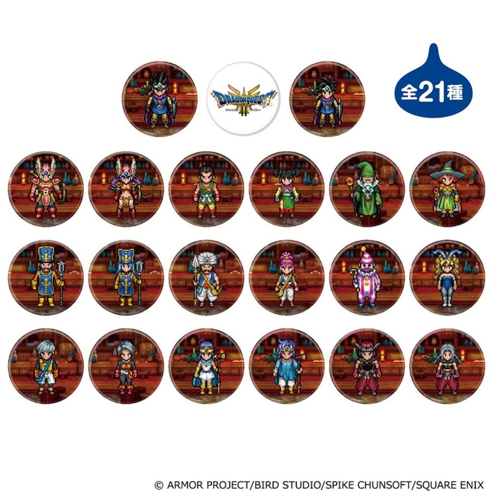 [해외] 드래곤 퀘스트 (드래곤 워리어) 드래곤 퀘스트 III와 투 더 레전드...캔 뱃지: 1박스 (21개)