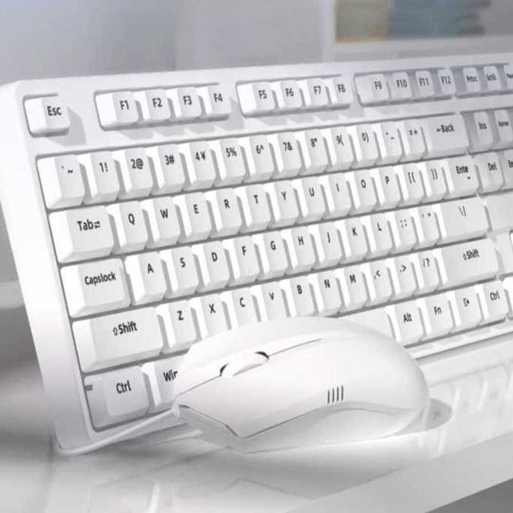 [해외] 사무용 키보드 마우스 세트 무선 유선 겸용 편한 저소음