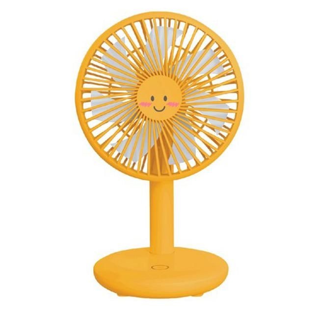 스마일 무선 데스크 선풍기 탁상용 회사용 소품 여름 캠핑 휴대용 충전식 무선 선풍기 1개