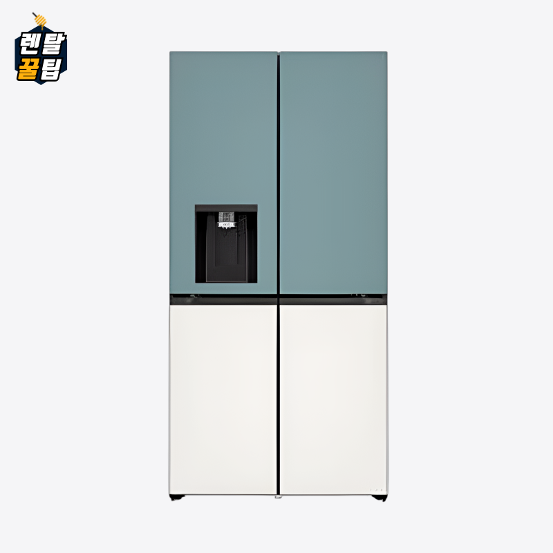 렌탈 LG 오브제컬렉션 디오스 매직스페이스 얼음정수기냉장고 820L 클레이민트 베이지