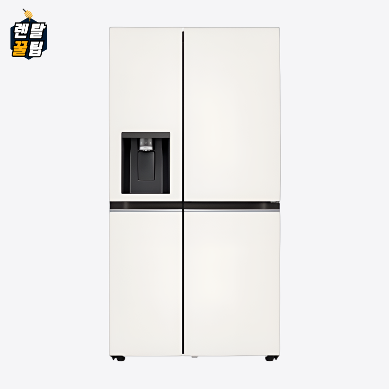 렌탈 LG 디오스 얼음정수기냉장고 오브제컬렉션 매직스페이스 상냉장 베이지+베이지