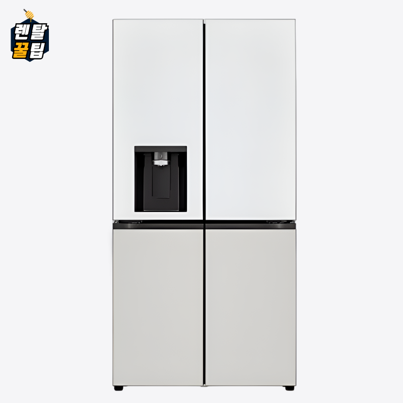 렌탈 LG 디오스 오브제 컬렉션 얼음정수기 냉장고 820L 화이트 그레이