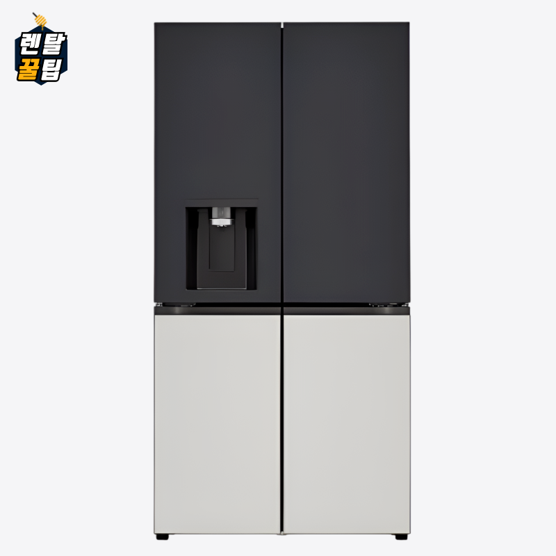 렌탈 LG 디오스오브제 컬렉션 얼음정수기냉장고 820 L블랙 그레이