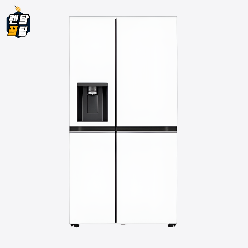 렌탈 LG 디오스 얼음정수기냉장고 오브제컬렉션 양문형 크림화이트+크림화이트