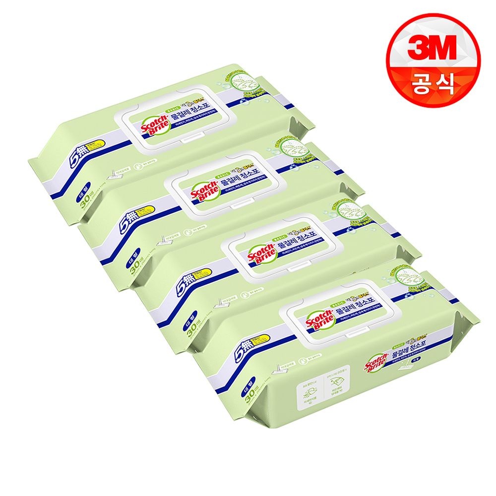 3M 대형 올뉴 베이직 더블액션 물걸레 청소포 120매