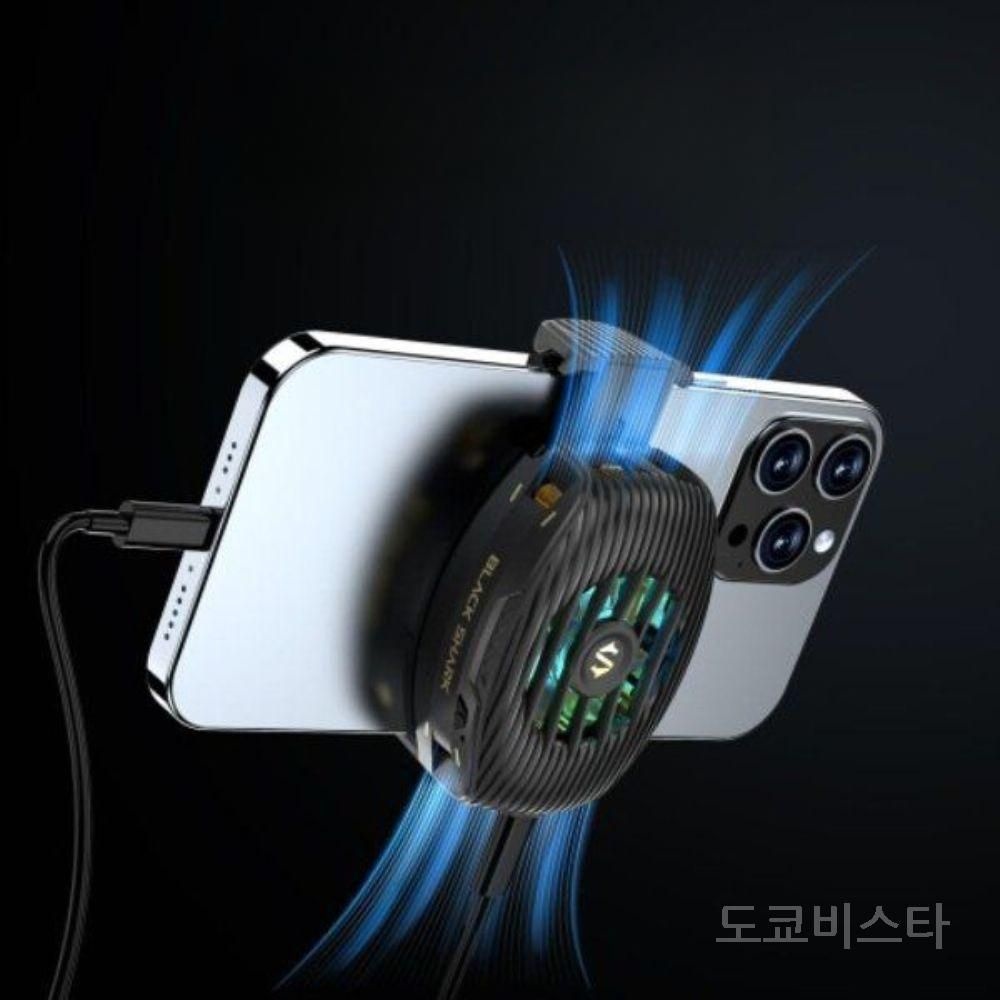 [해외] 블랙 샤크 펀쿨러4 스마트폰 쿨러 게임용 온도조절 냉각 갤럭시 아이폰 클립형