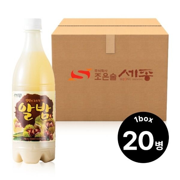 조은술세종 알밤 막걸리 6도 750ml 20병(1박스)