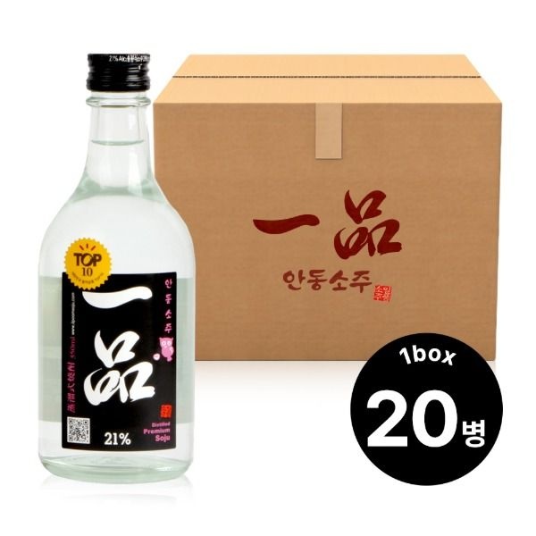 [롯데온] 안동소주일품 일품소주 21도 350ml 20병 (78,800원/무료)
