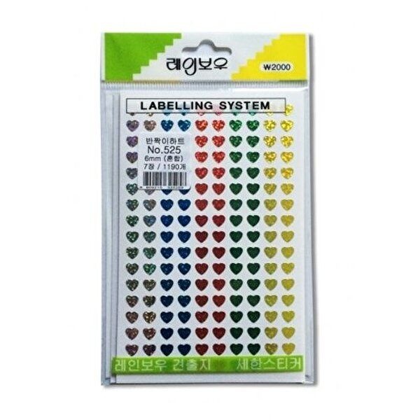 [브이와이][VCJ7J569]반짝이 파츠 NO.525(혼합)7장 1190개/하트(