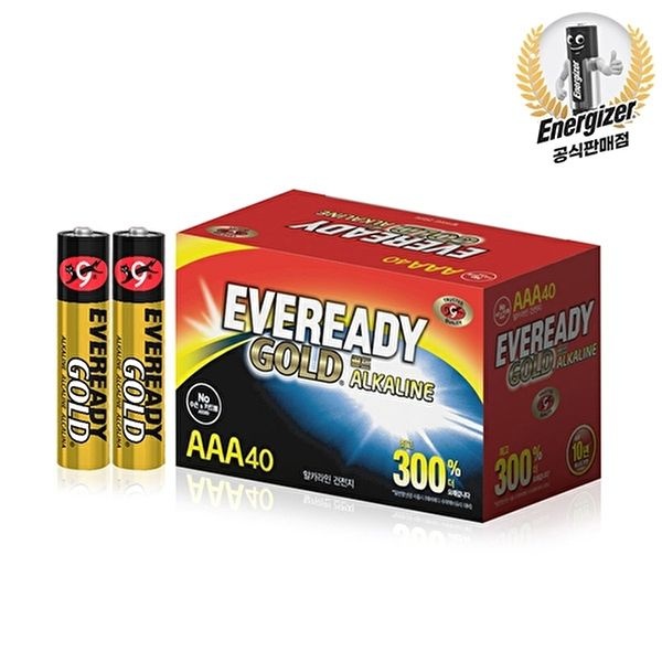 에너자이저 [에너자이저]에버레디 골드 알카라인 건전지 AAA 40알