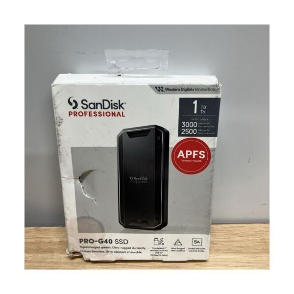 [40%할인 국내최저가 국내재고 정품 새제품] SanDisk 프로페셔널 1TB PRO-G40 휴대용 외장형 SSD 솔리드 스테이트 드라이