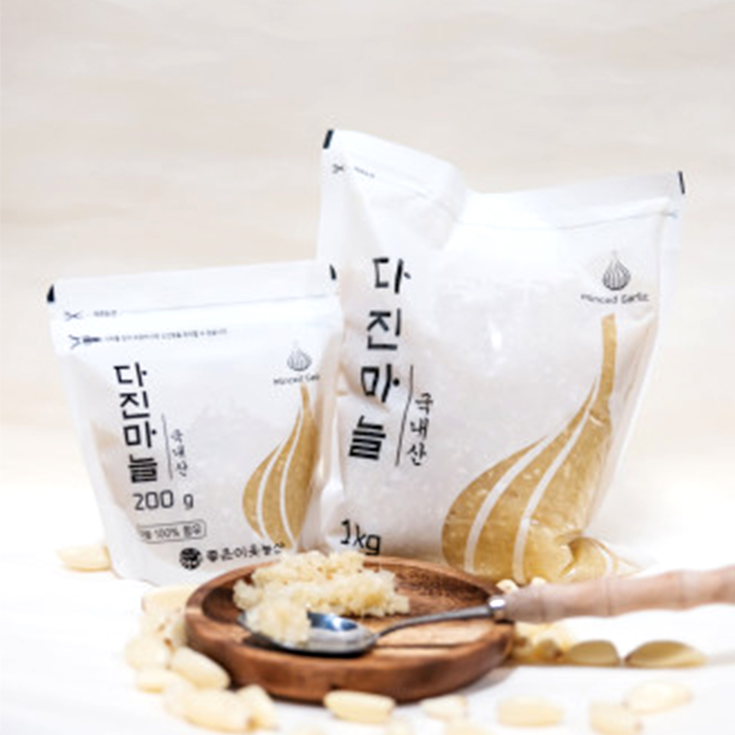 맛꾼푸드 국내산 알싸한 간편 손질 다진마늘 중량별