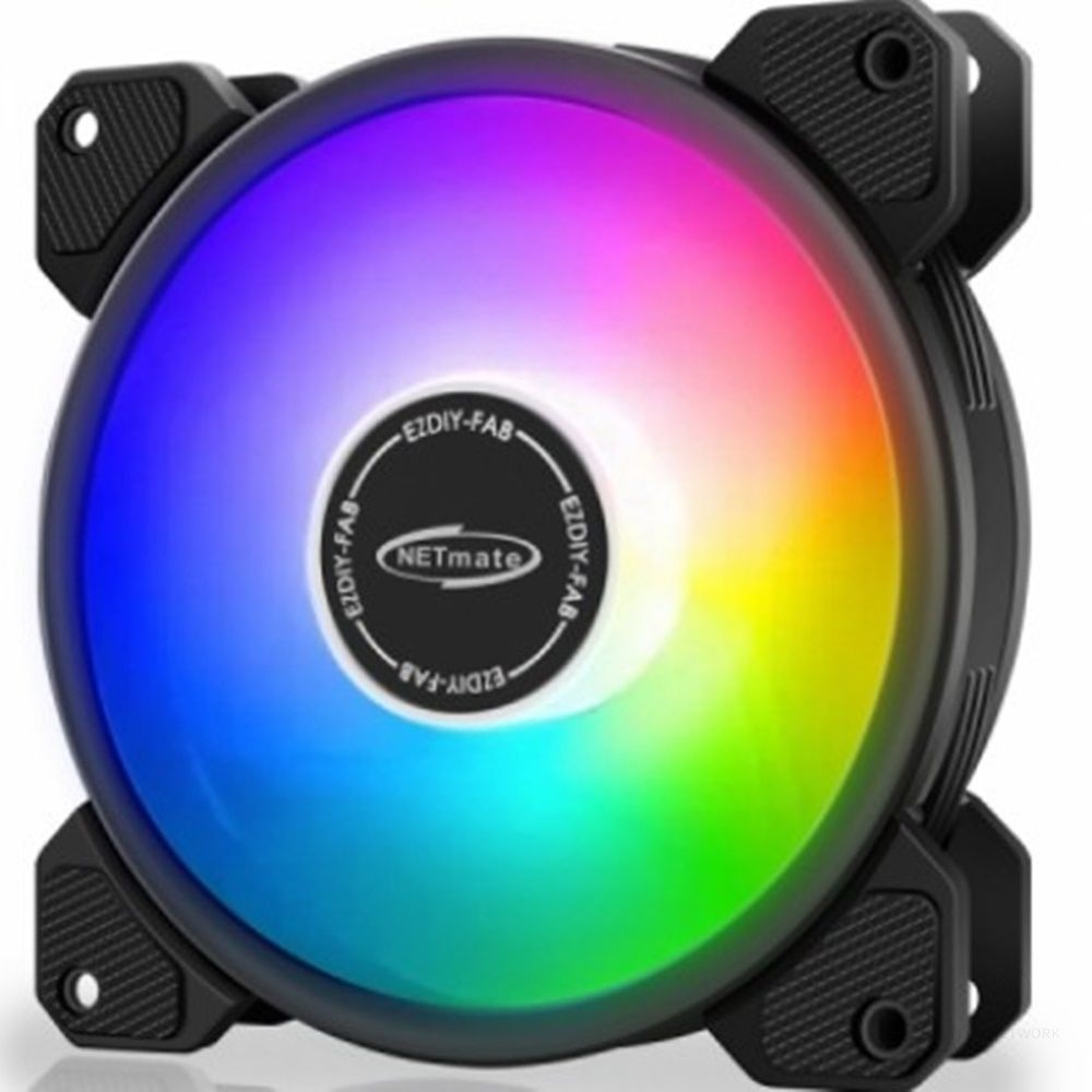 하이엔드 PC본체 120MM LED라이트 쿨링팬 낱개 ARGB냉각팬 튜닝 케이스팬 블랙 저소음 시스템쿨러 시스템팬 컬러