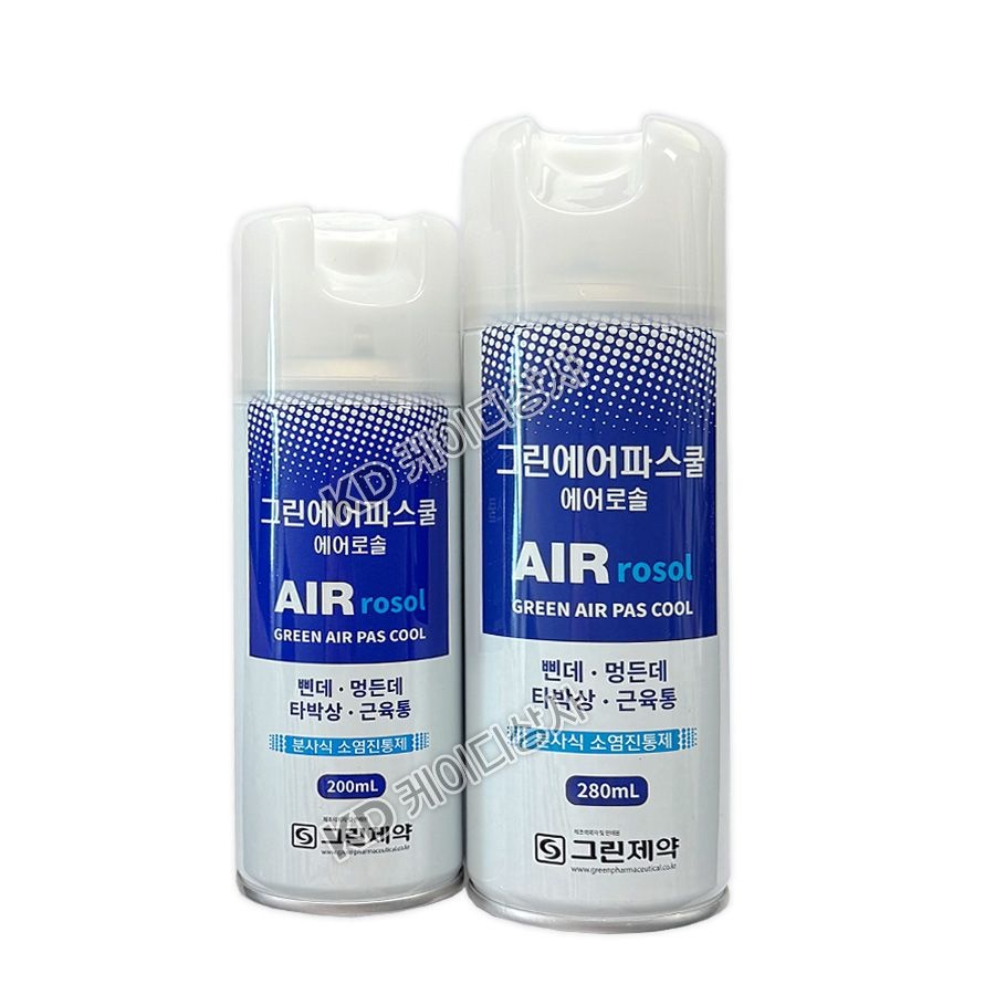 그린제약 에어파스 쿨 에어로솔 200ml 1개 뿌리는 스프레이 파스