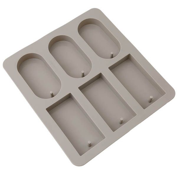 강군샵 석고방향제 왁스 타블렛 몰드 2타입 타원사각 6구 1개