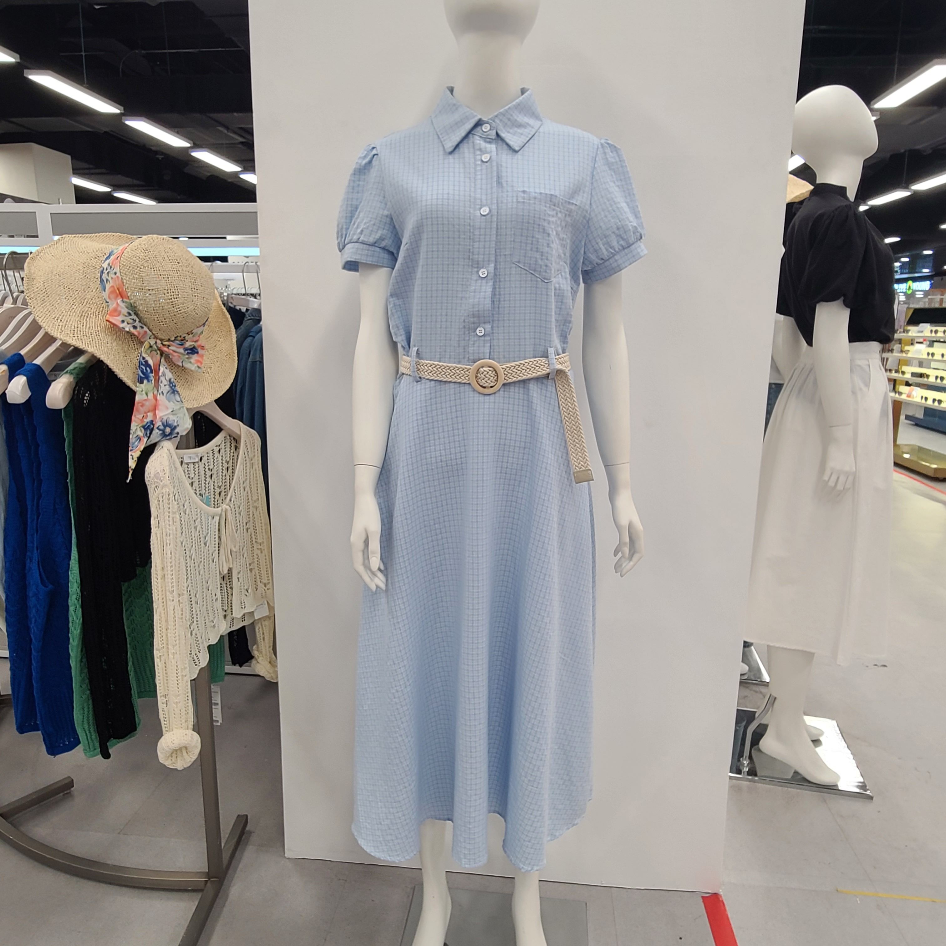 모노앤밀키 [모다아울렛][모노앤밀키]셔츠형 벨트원피스 MWG05OP 24 천안아산점