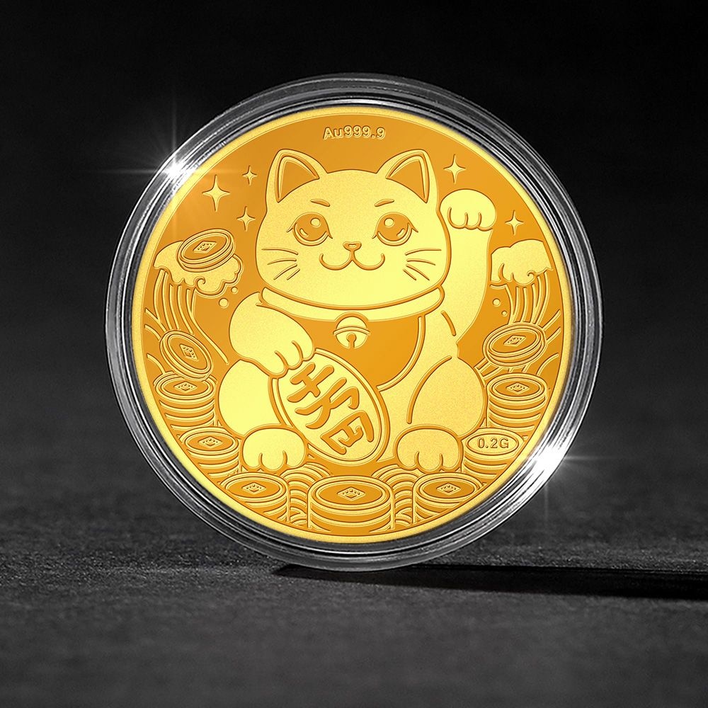 24k 복냥이 마네키네코 순금코인 0.2g + 프리미엄 가죽패키지