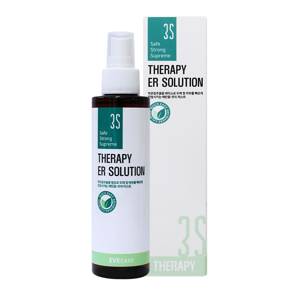 이브케어 [NEW]3S 테라피 ER 솔루션 150ml 대용량 에탄올 프리 약모밀73% 상수리나무수액 20% 전신 미스트 응급 진정