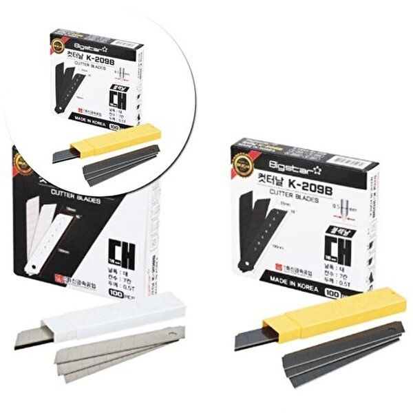 N4038 18mm 전문가용 커터칼 커터칼날 100개 블랙-WD16E45