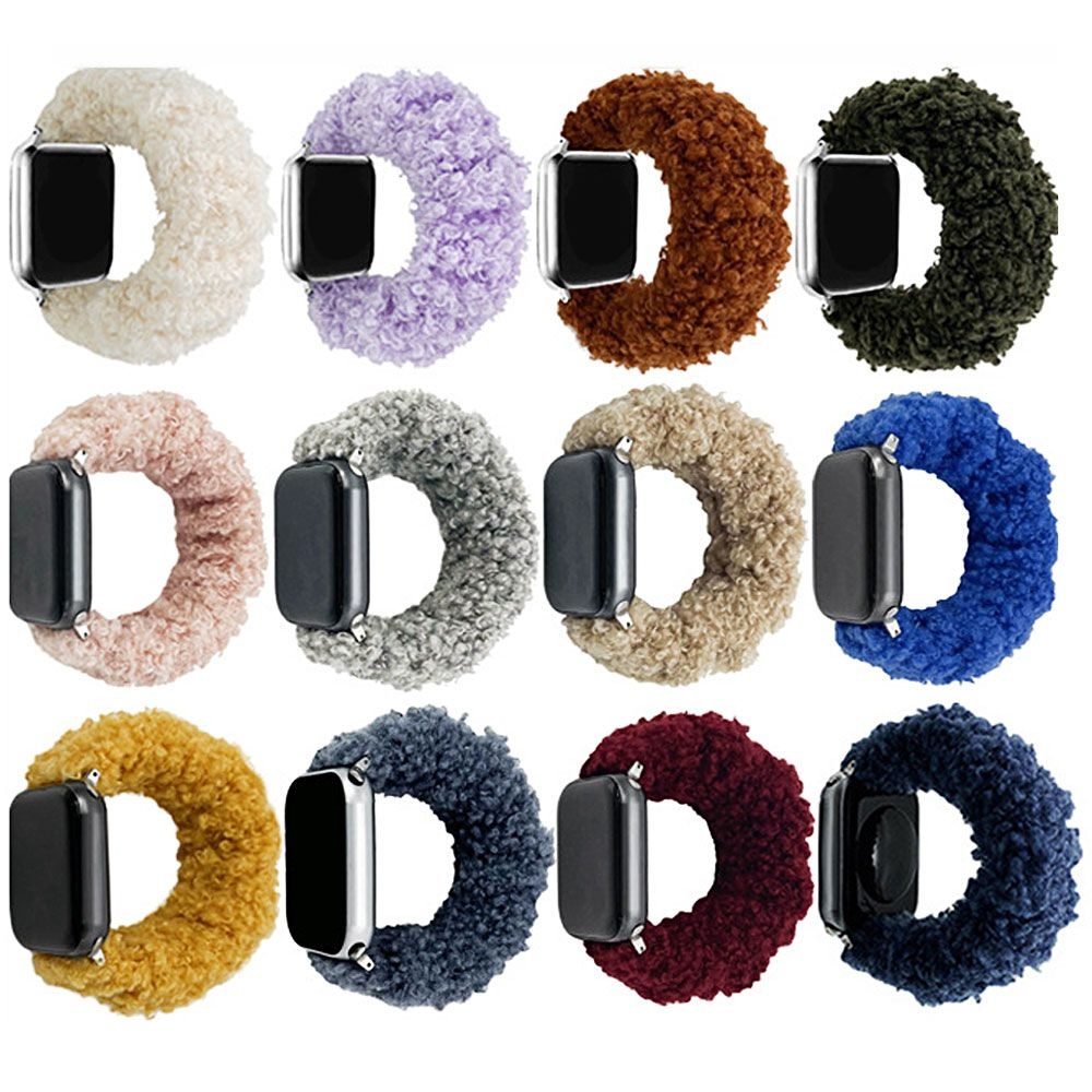 애플 워치 10 9 8 7 6 5 4 3 2 se 뽀글이 곱창 밴드 스트랩 겨울 털 워치줄