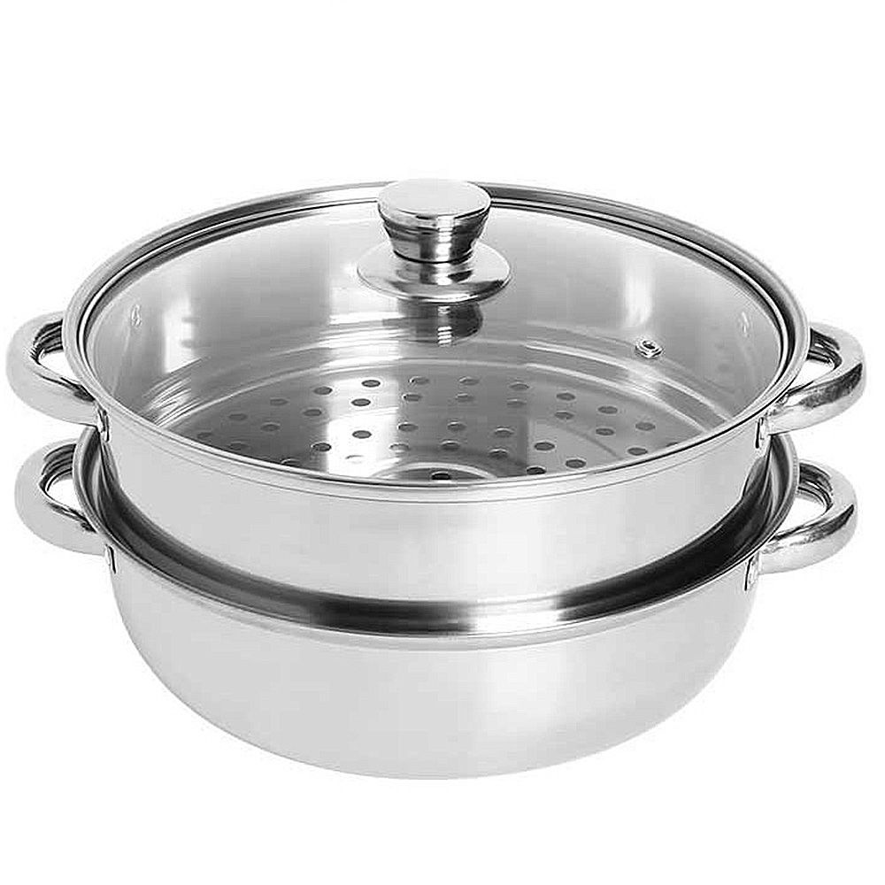 이녹스프랑 루나 인덕션&전골냄비 28cm 인덕션용 스텐 찜통 전골냄비 2단 찜기 28cm 채반 포함 선물세트 답례품 추천