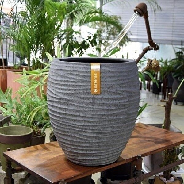 [셀러허브 식품]esteras 실외용 FRP 대형타원화분 41x45cm Timaru