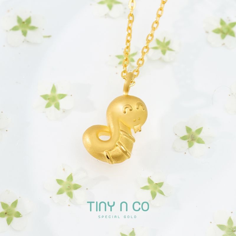 타이니앤코 순금 24K 코코 3.75g 1돈 한돈 뱀띠 스마일뱀 돌목걸이