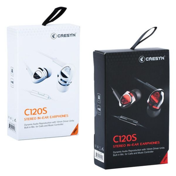 크레신 C120S 스테레오 이어폰 화이트 커널형