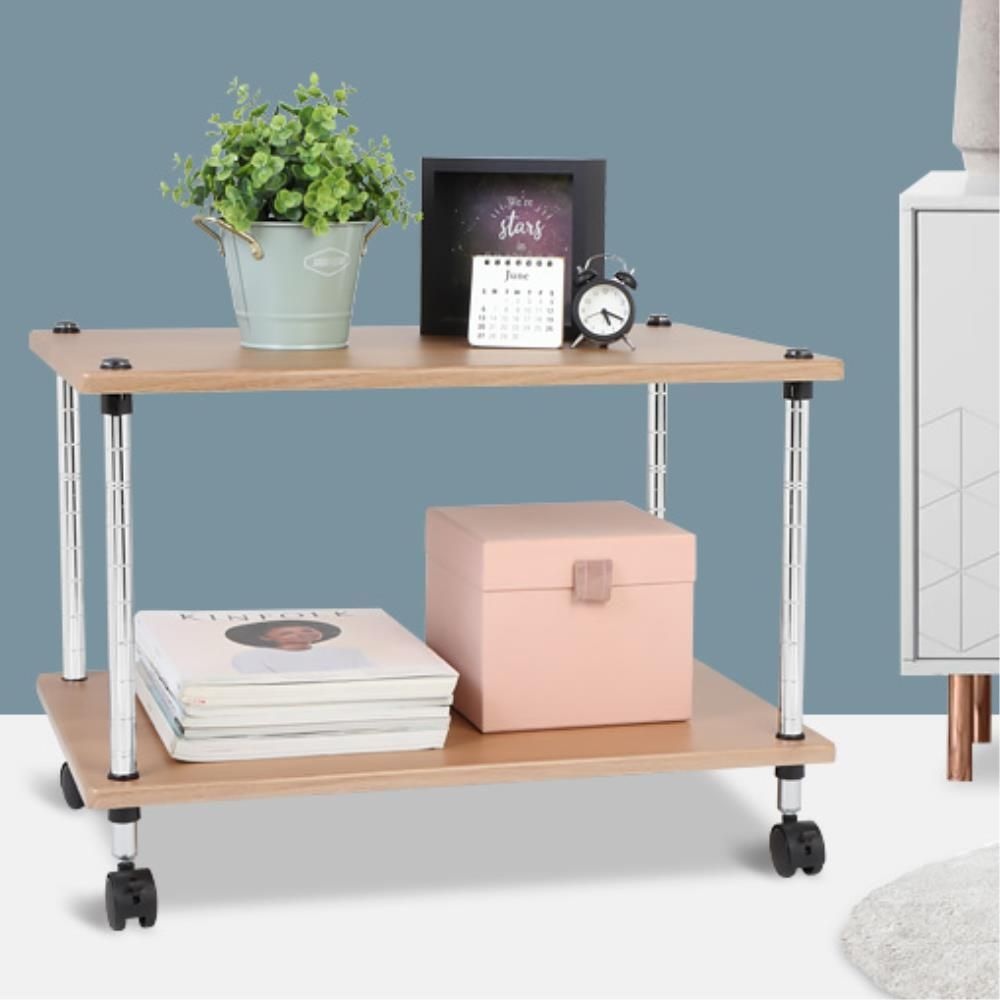 풀문15MA 협력사 이동식바퀴 소형TV모니터 철제기둥선반 2단 안방서브용 인테리어장 40평대 베란다 가정용선반