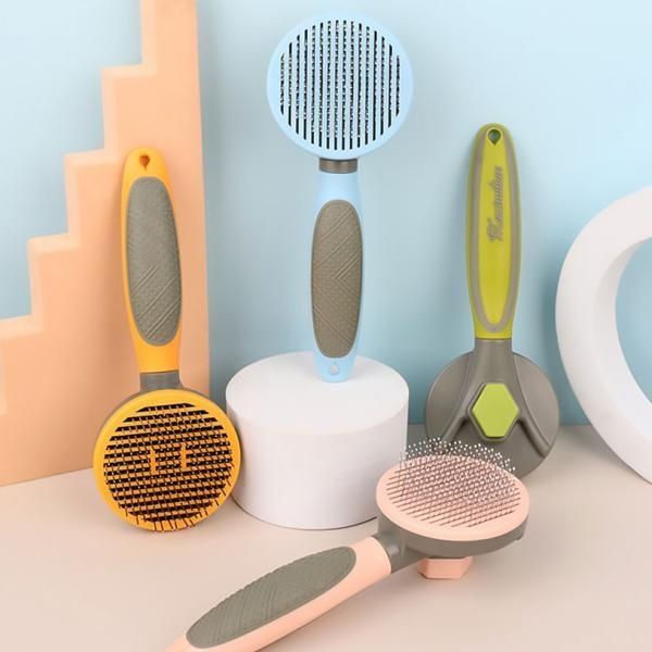 월드인협력사 고양이빗 강아지빗 원터치 슬리커 털제거 펫브러쉬