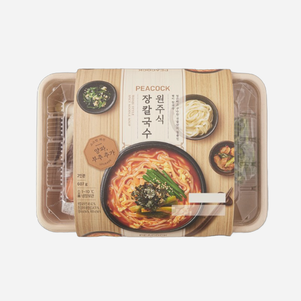 피코크 원주식 장칼국수 607g 2개 캠핑 저녁 간식 밀키트