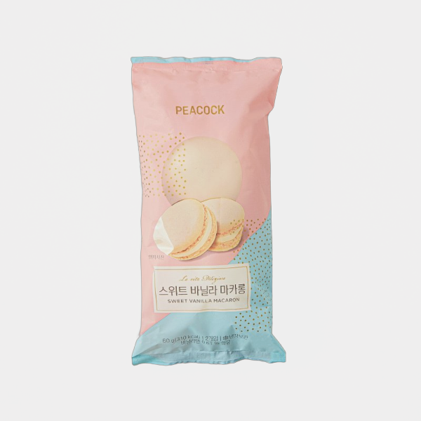 피코크 마몰로 바닐라마카롱 60g 2개 1개 빵 디저트 맛집 샌드위치