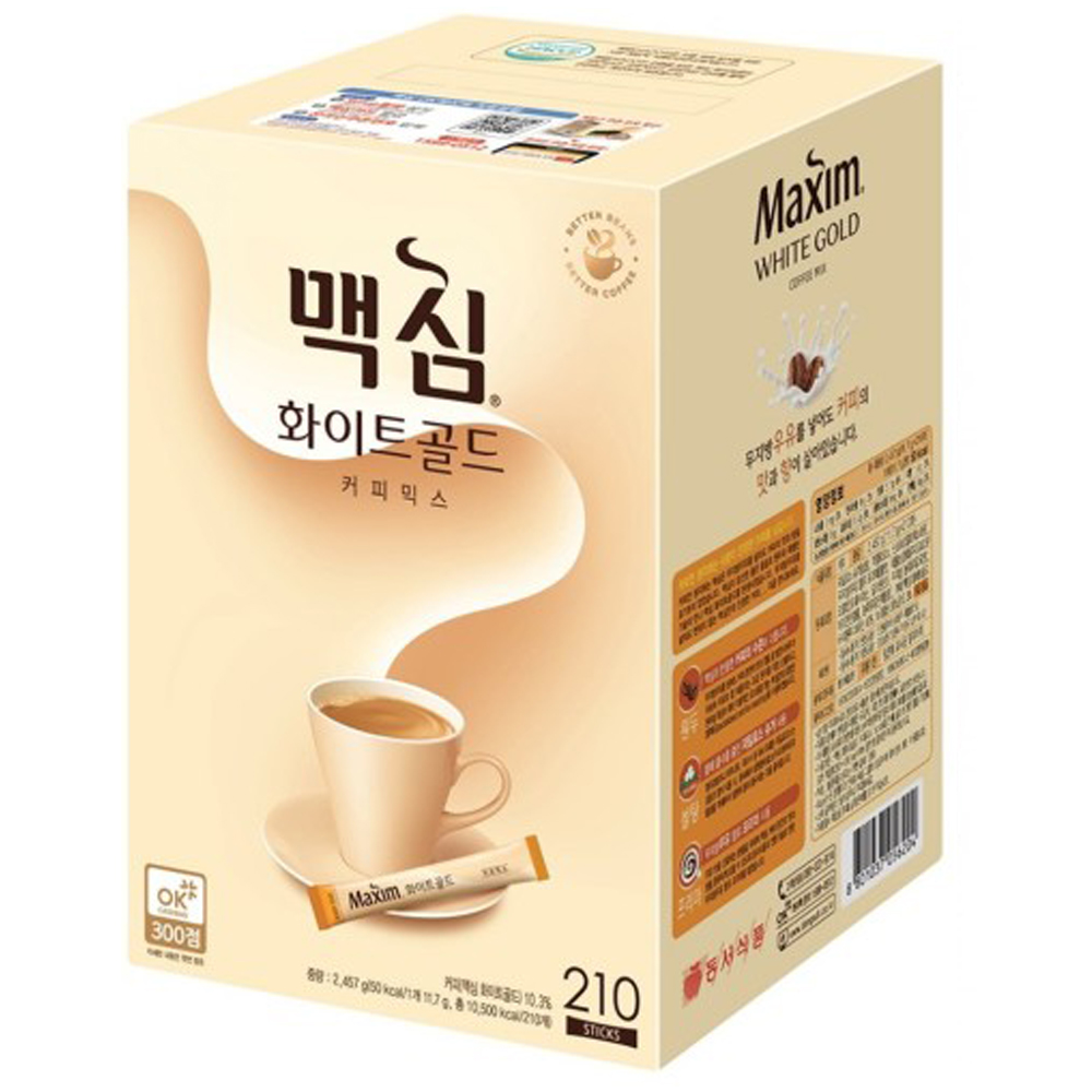 [온누리상품 상생페이백] 동서식품 맥심 화이트골드 커피믹스 210T