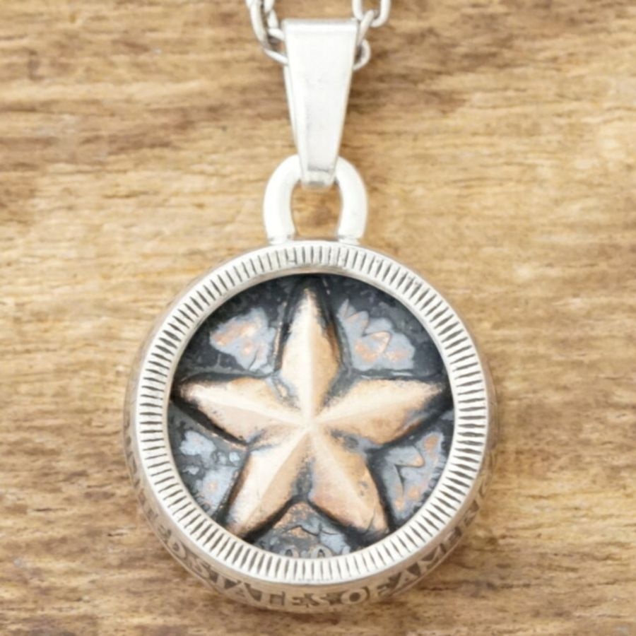 노스워크스 스타 코인 목걸이 N-612 실버