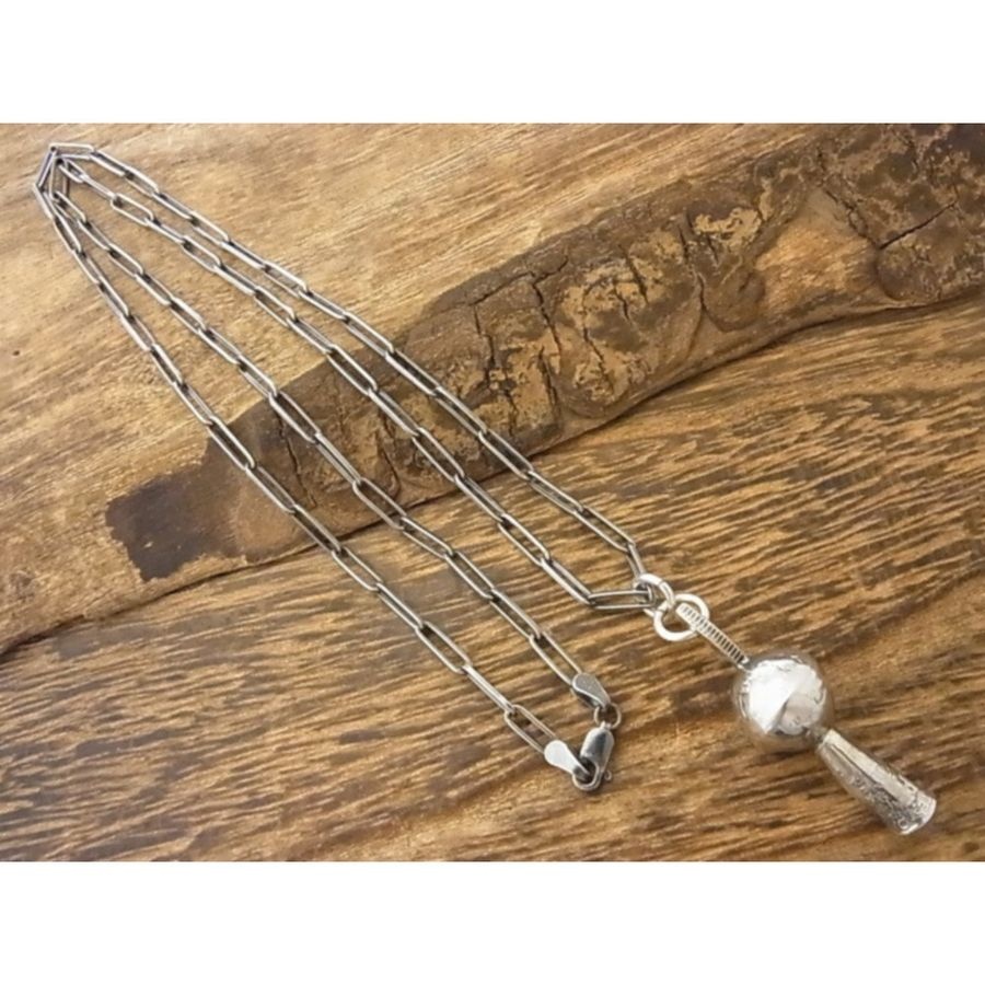 노스웍스 빈티지 인디언 주얼리 슈커시드 블라썸 실버 코인 목걸이 N-602