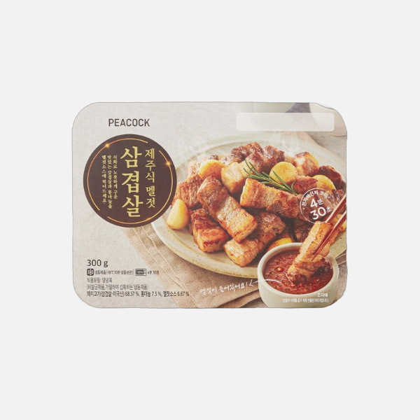 피코크 제주식 멜젓 삼겹살300g 2개 캠핑요리 음식 캠핑 밀키트