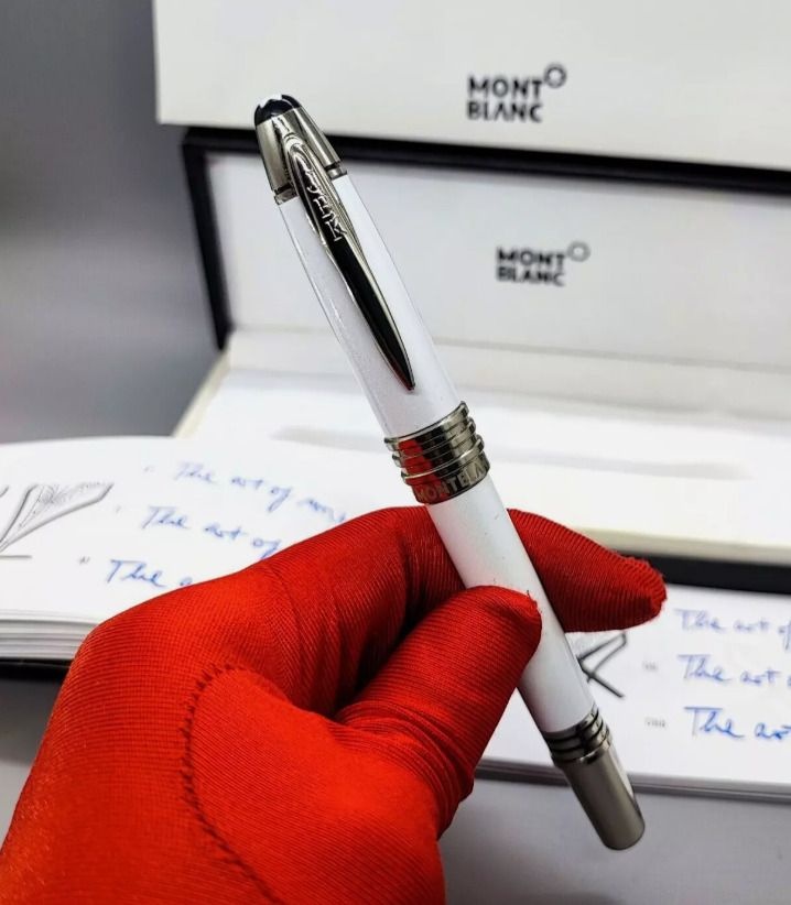 Montblanc 몽블랑 Montblanc [세금포함] [정품] J.F.Kennedy 화이트-실버 블랙 Ink 럭셔리 B모든point Pen 에디션 2025 일본 만년필 백화